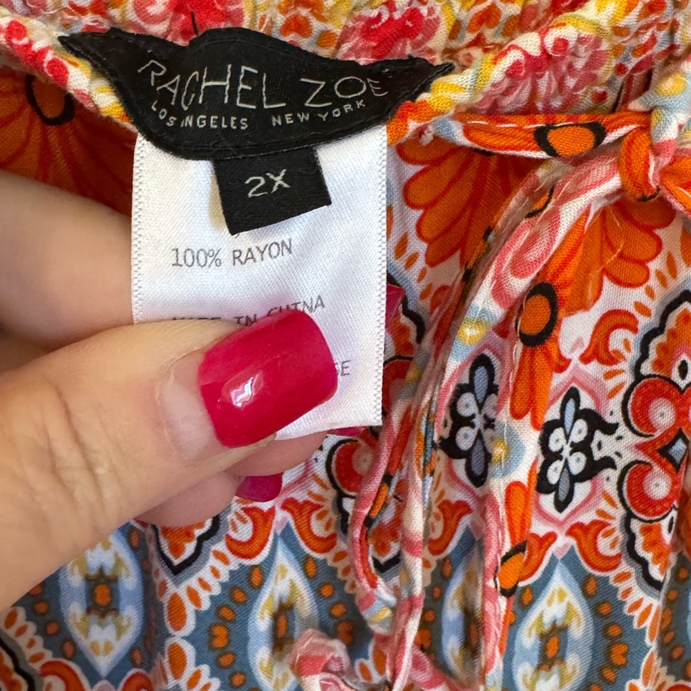 Rachel Zoe Boho Wide-Leg Pants - 2X - Picture 4 of 5